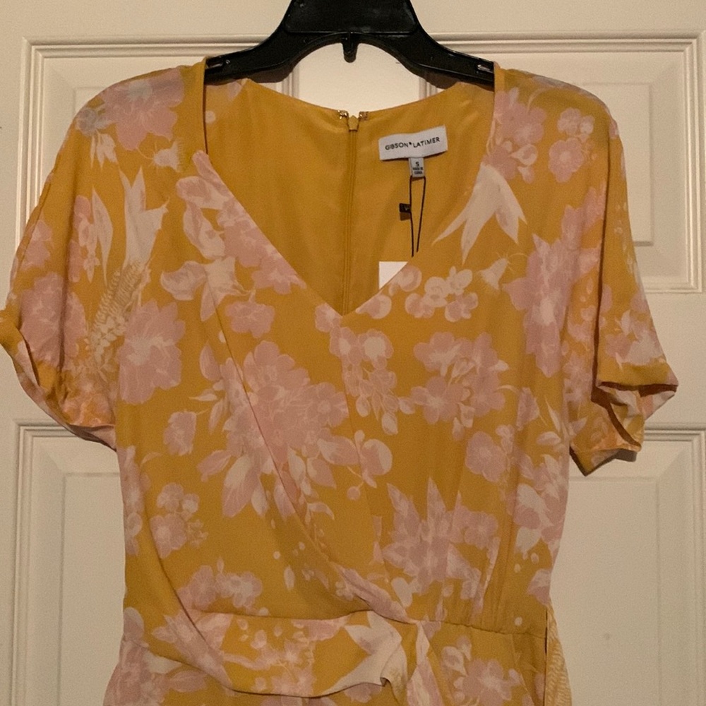 Yellow floral jumpsuit